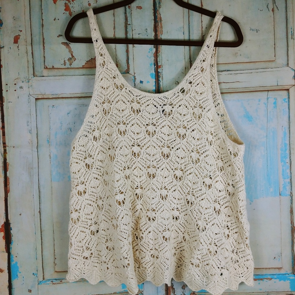 American Eagle Outfitters Crochet Tank Top XXL